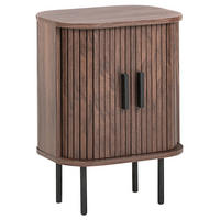 NACHTTISCH Braun Bradley - Dunkelbraun/Schwarz, Holzwerkstoff (30/40/55cm) - Beliani