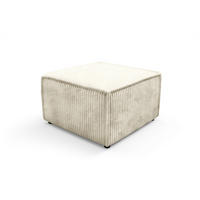 POLSTERHOCKER TESSO Modern Sitzhocker, Fußhocker Creme - Creme, Holzwerkstoff/Kunststoff (76/41/76cm) - MASSENO