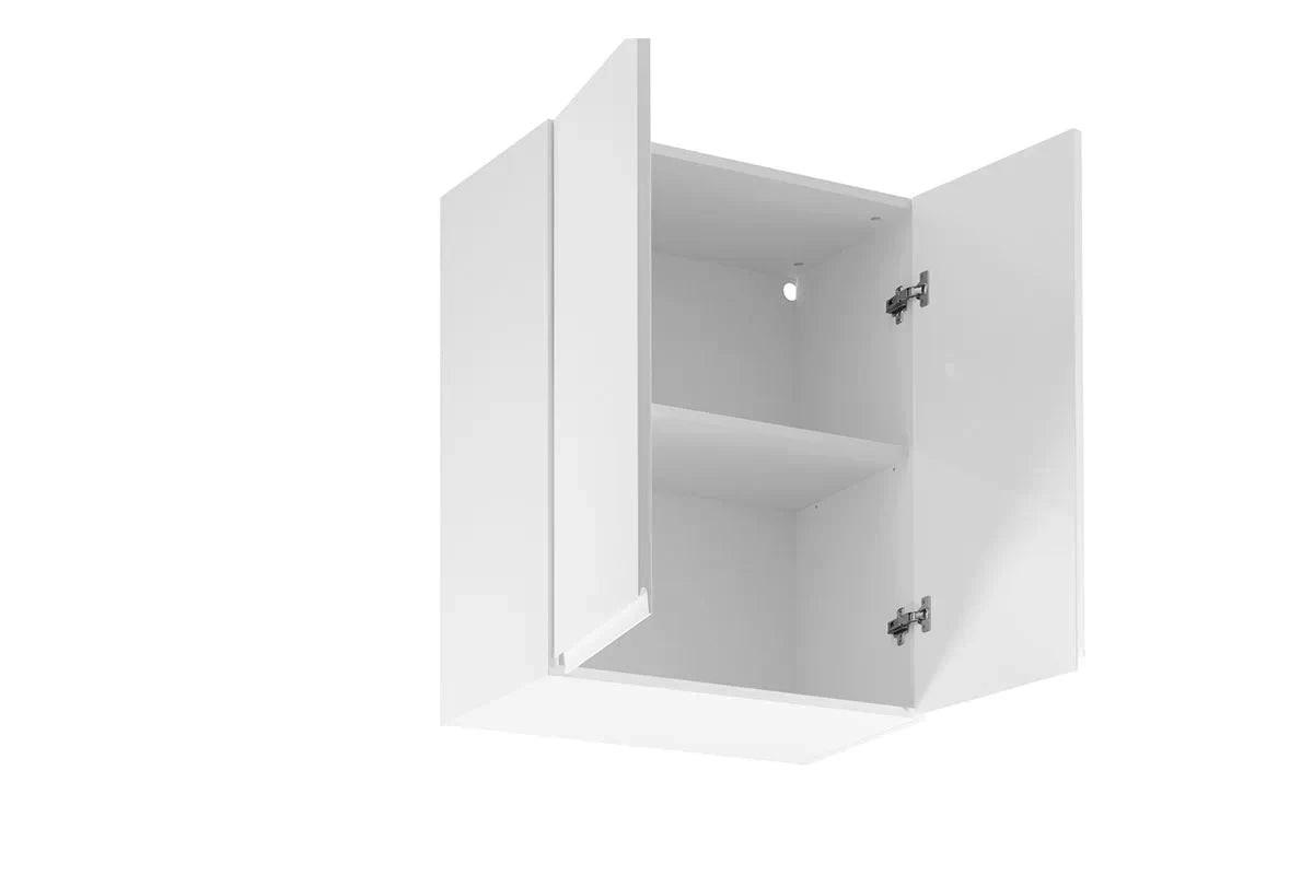 HÄNGESCHRANK – 60 cm – G60 – Velmora – Weiß / Weiß Hochglanz - Weiß Hochglanz, Holzwerkstoff (60/72/32cm) - ROYAL24_MARKT