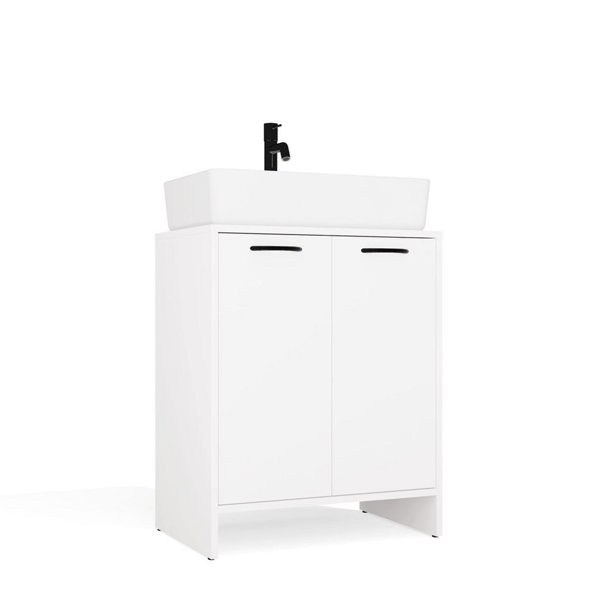 BADEZIMMERSCHRANK Vio - Weiß, Holzwerkstoff (60/74/40cm) - kommodly