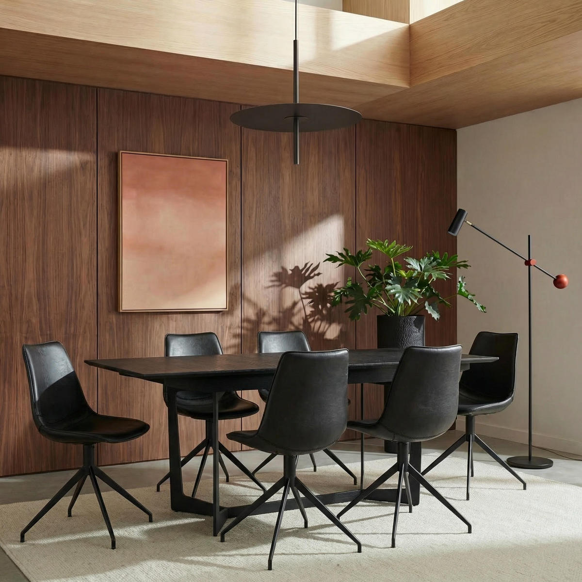 ESSTISCH 200/100/76 Schwarz rechteckig - Schwarz, Holz/Metall (200/100/76cm) - Furnhouse