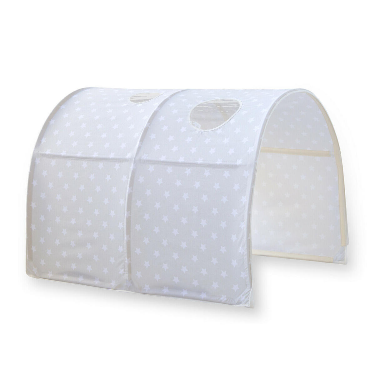 TUNNELSET für Hochbett 90 cm Sterne - Grau, Textil (90/70/100cm) - Homestyle4u