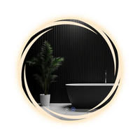 BADEZIMMERSPIEGEL Redick mit LED-Leuchte Ø70 cm - Weiß, Glas (70/2.4/70cm) - Nettlife
