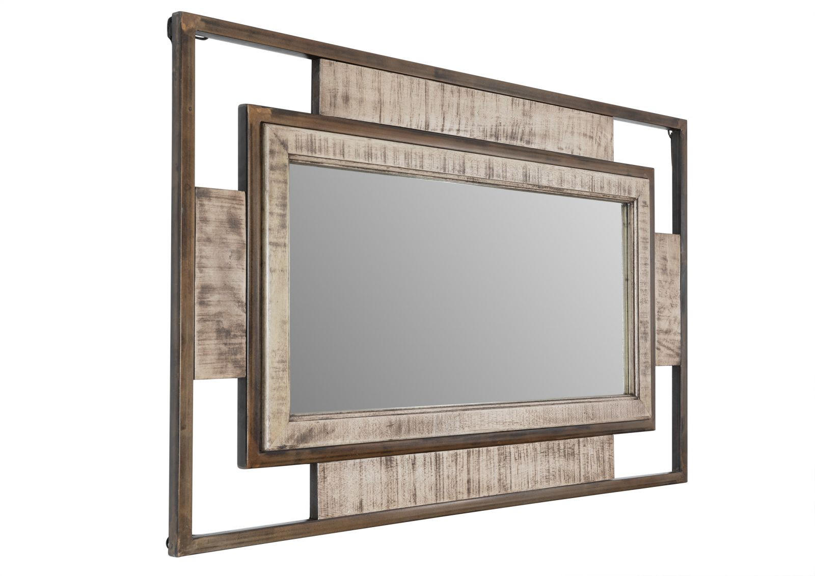 SPIEGEL Mango 76x4x122 braun lackiert HEAVY INDUSTRY #255 - Braun, Holz (76/122/4cm) - Massivmoebel24