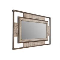 SPIEGEL Mango 76x4x122 braun lackiert HEAVY INDUSTRY #255 - Braun, Holz (76/122/4cm) - Massivmoebel24