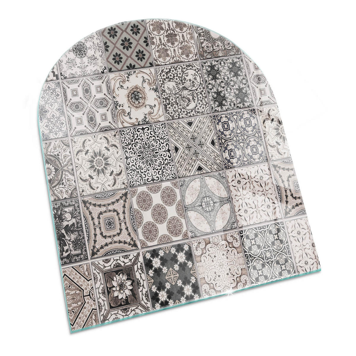 GLASPLATTE für Kamin 80x70 cm Schwarz - Schwarz, Glas (80/70/0.4cm) - ArtPrintCave