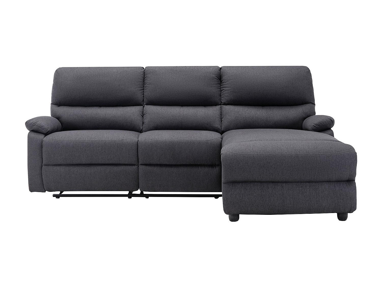 RELAXSOFA - 4 Personen - stoff - anthrazitgrau Lunano - Anthrazit, Textil (234/98/170cm) - Vente-Unique