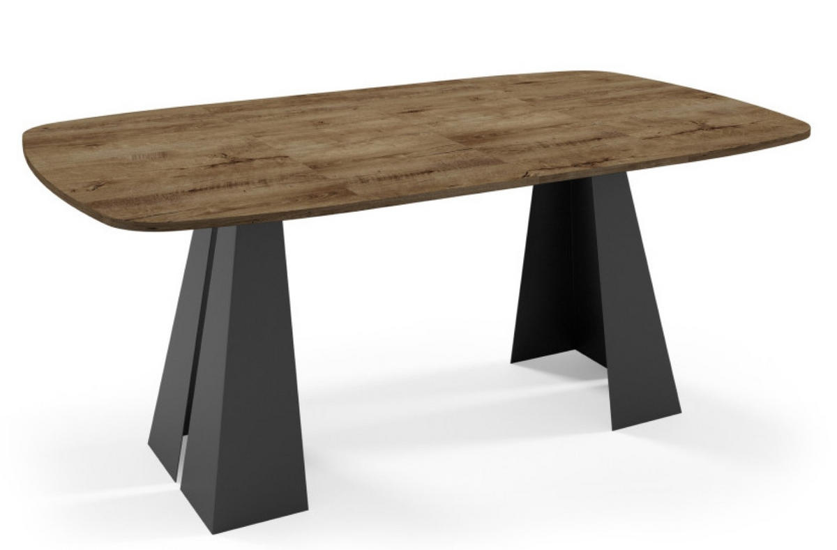 TISCH Schwarz Figo Ausziehbar - Schwarz, Holzwerkstoff (100/100/76cm) - Sepro Meble