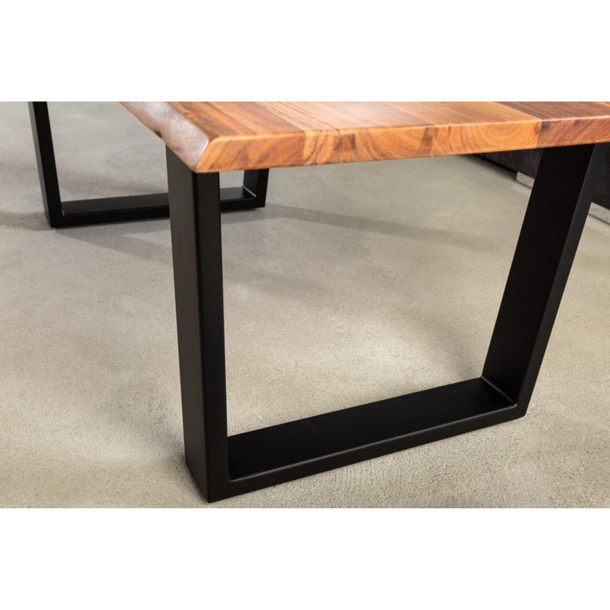 COUCHTISCH MAMMUT Akazie Natur, Schwarz 120 cm - Braun, Holz (60/120/45cm) - riess-ambiente