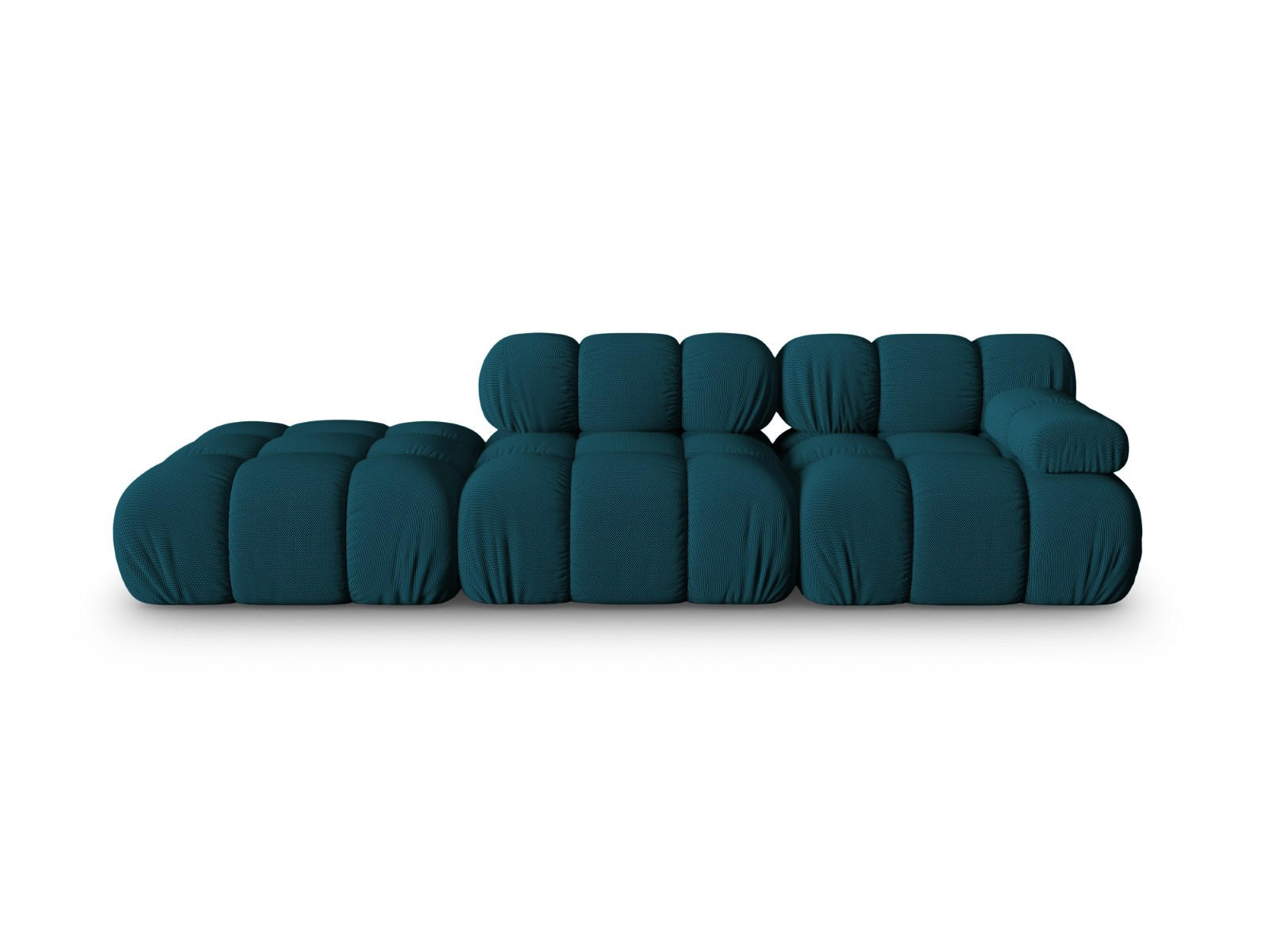 SOFA modular links Bellis aus 3D-Stoff marineblau 4 Sitzplätze - Blau, Textil (94/70/282cm) - Micadoni