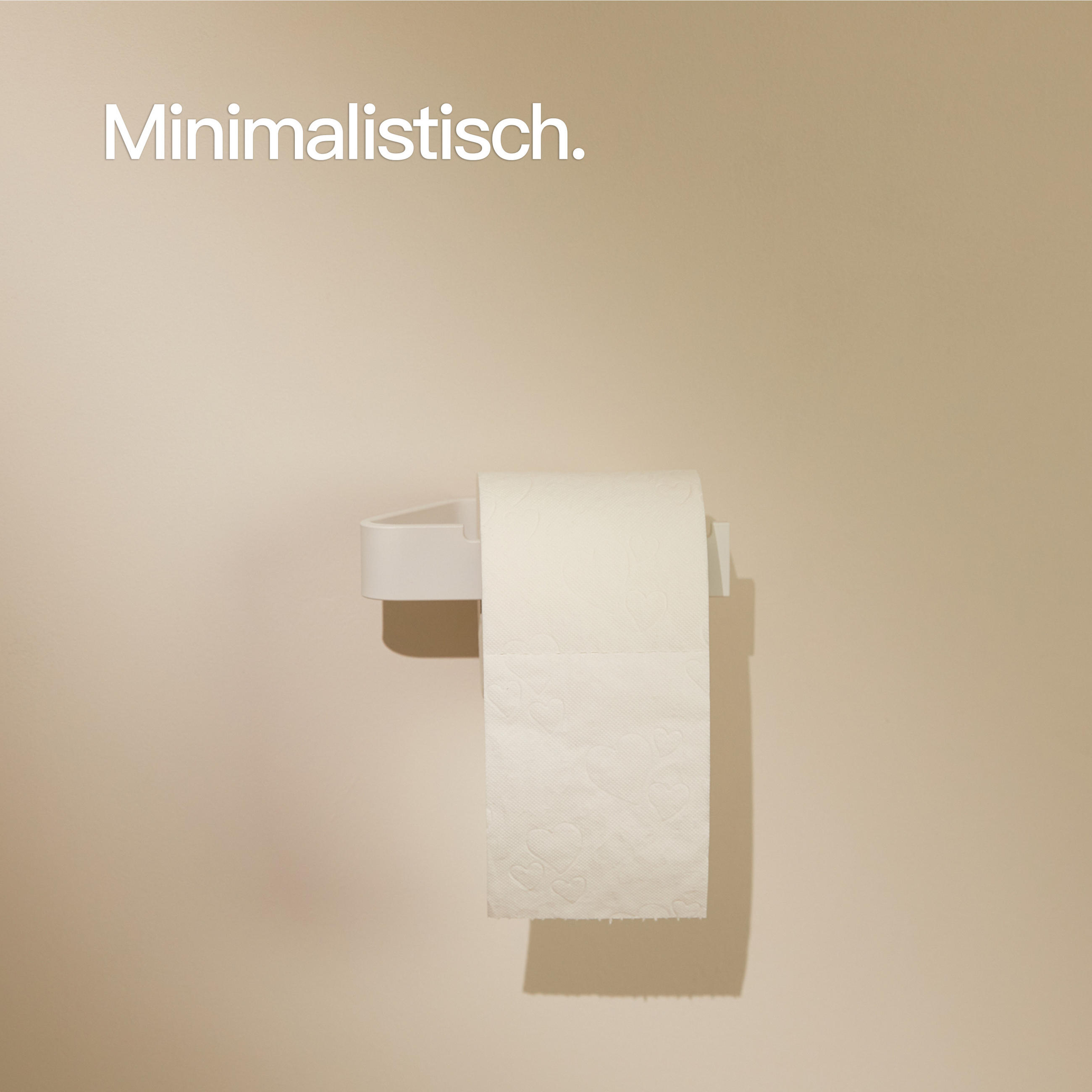 TOILETTENPAPIERHALTER OHNE BOHREN ohne Ablage Weiß - Weiß, Metall (17/4/8cm) - Designfabrik Hamburg