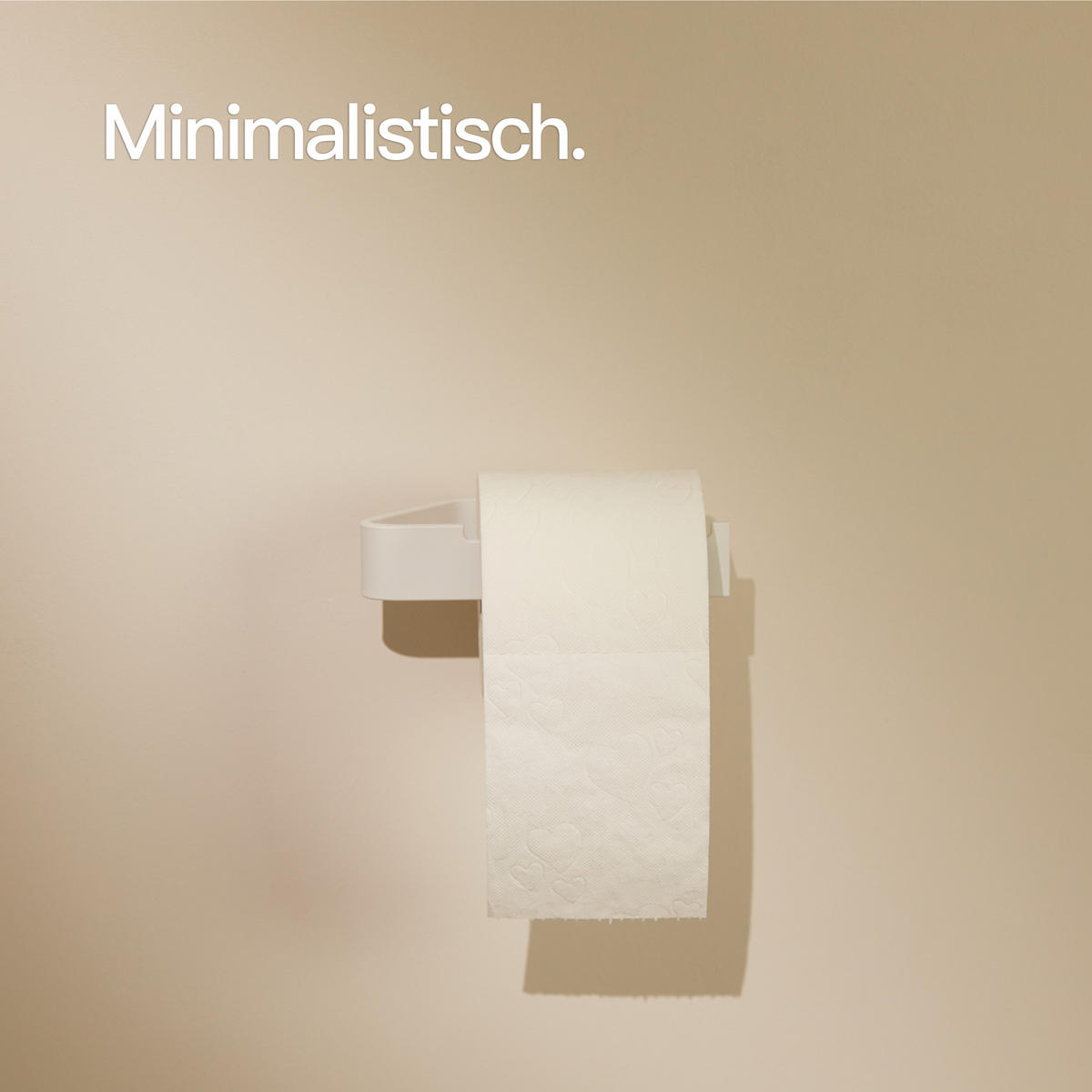 TOILETTENPAPIERHALTER OHNE BOHREN ohne Ablage Weiß - Weiß, Metall (17/4/8cm) - Designfabrik Hamburg