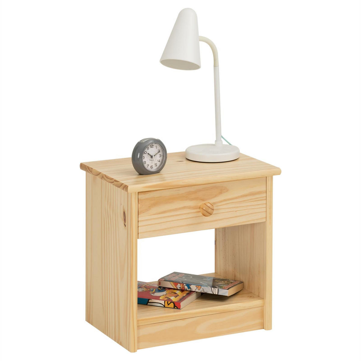 NACHTKOMMODE MORITZ - Naturfarben, Holz (41/42/30cm) - IDIMEX
