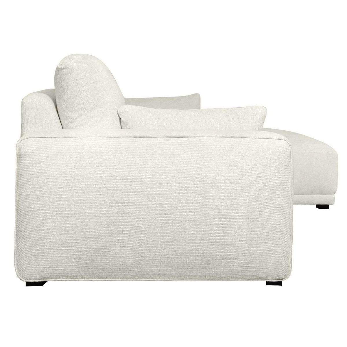 ECKSOFA Webstoff Beige - Beige/Schwarz, Holz/Textil (305/105cm) - Furnhouse