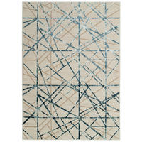 TEPPICH CRYSTAL Creme Blau 180/250 cm - Blau/Creme, Textil (180/250cm) - Tapiso