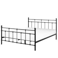 METALLBETT 160/200cm Schwarz Lynx - Schwarz, Metall (160/200cm) - Beliani