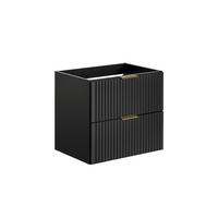 WASCHTISCHUNTERSCHRANK 60.2cm Adriel Mattschwarz - Schwarz, Holzwerkstoff (60.2/57/46cm) - Petits-meubles