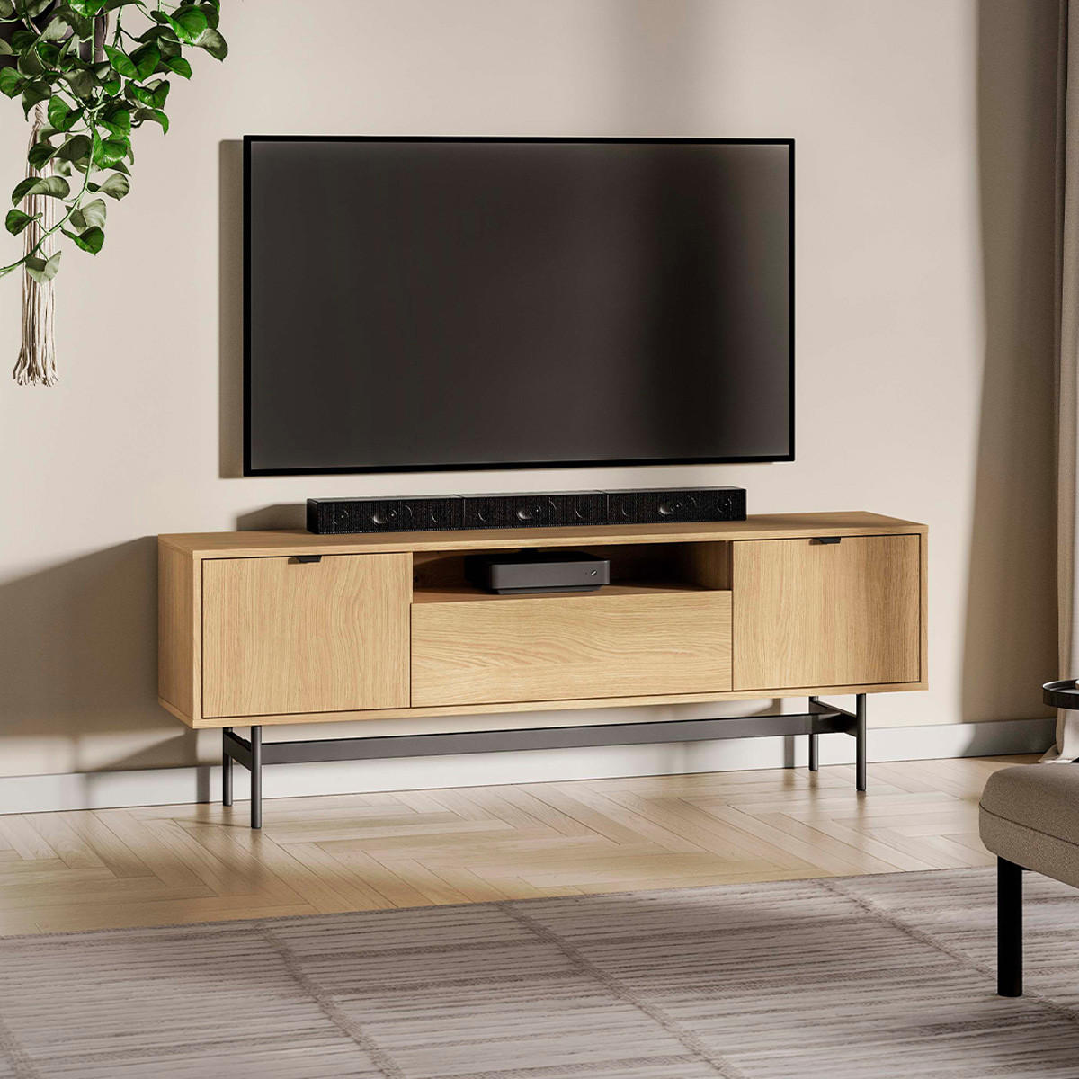 TV STOLEK Nila Dřevo - hnědá, kompozitní dřevo (150/53/33cm) - Petits-meubles