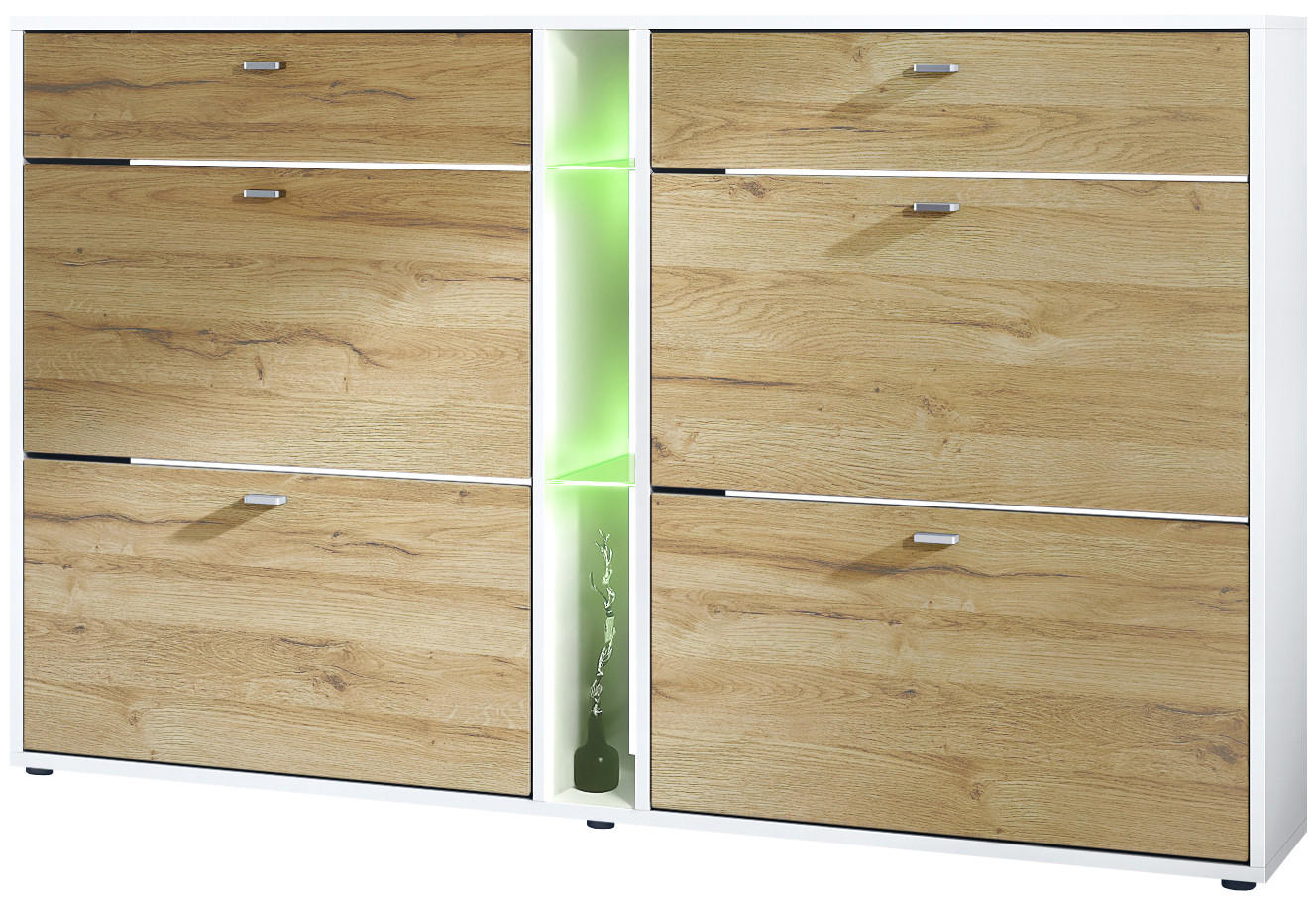 Vladon Schuhschrank Eiche 155.5x95x28 cm