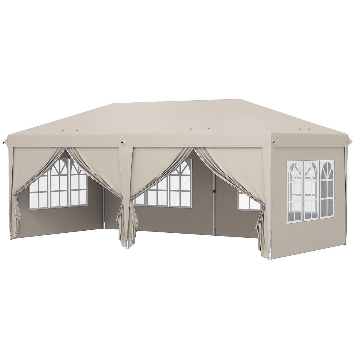 PAVILLON DE-14052 6/3 m, UV-Schutz, höhenverstellbar Beige - Beige, Metall (295/270/585cm) - ComfortXL