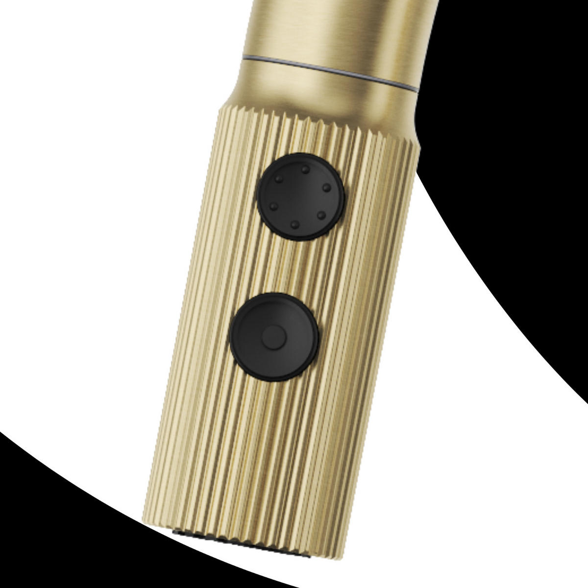 KÜCHENARMATUR Luna Gebürstetes Gold ausziehbar 2 Strahlarten 43 cm 1-tlg. - Goldfarben, Metall (25/43/25cm) - Granitan