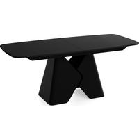 ESSTISCH Vanta rechteckig ausziehbar verlängerbar mit Schwarzem Metallgestell, Schwarz 200-290/90/76 cm - Schwarz, Holzwerkstoff/Metall (90/290/76cm) - WFL GROUP