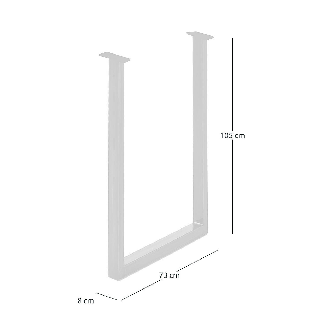 BARTISCHGESTELL - Eisen - Grau, Metall (8/73/105cm) - home24