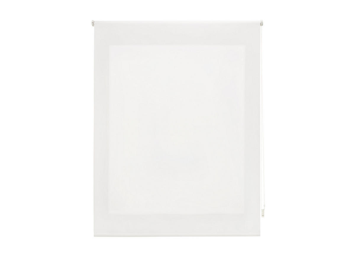 ROLLO Polyester Transluzent Grauweiß 140x175 - Hellgrau, Textil (140/175/1cm) - Purline