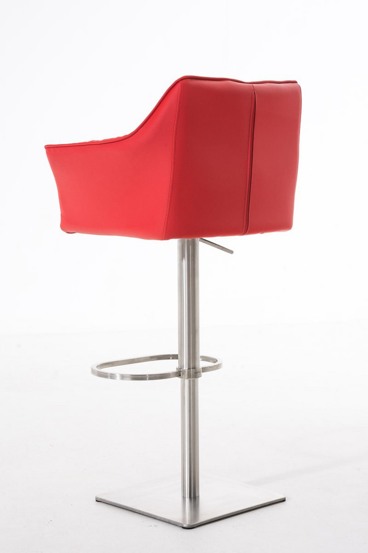 BARHOCKER Damaso 88x64x45 cm rot - Rot, Leder (64/88/45cm) - furnicato