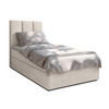 BOXBETT MEREA 120x200 cm mit Bettkasten und Matratze - Beige - Beige/Schwarz, Holz/Holzwerkstoff (120/200cm) - AX Living