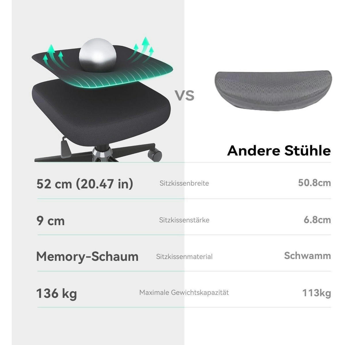BÜROSTUHL M102C Ergonomisch mit Lendenwirbelstütze Schwarz - Schwarz, Textil (65/126/75cm)