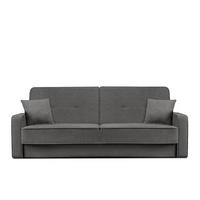 SCHLAFSOFA ORIO 3 Personen, Chenille-Stoff, Graphit - Graphitfarben, Textil (219/90/90cm) - KONSIMO®