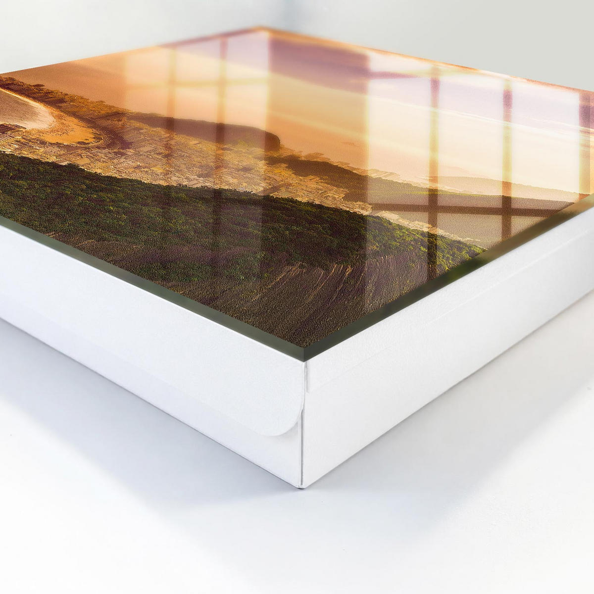 SCHLÜSSELBOX Weiß 30x30 cm – Türöffnung nach rechts - Urbane Harmonie - Orange, Metall (30/30/5cm) - TULUP