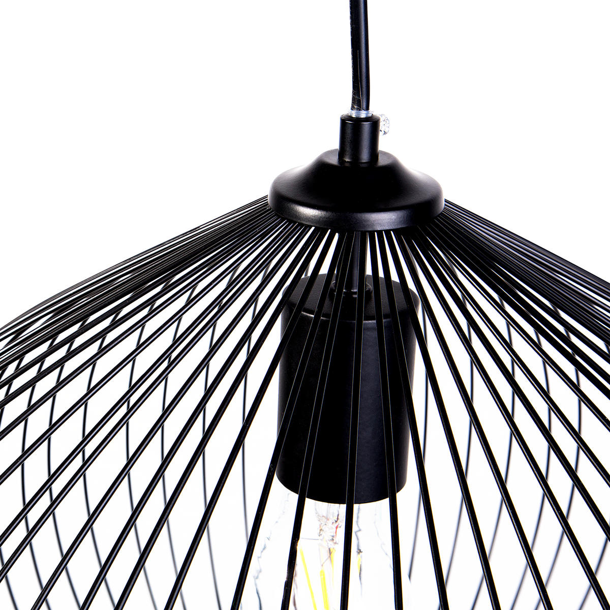 HÄNGELEUCHTE Tordino 38/38/115 cm - Schwarz, Metall (38/38/115cm) - Beliani