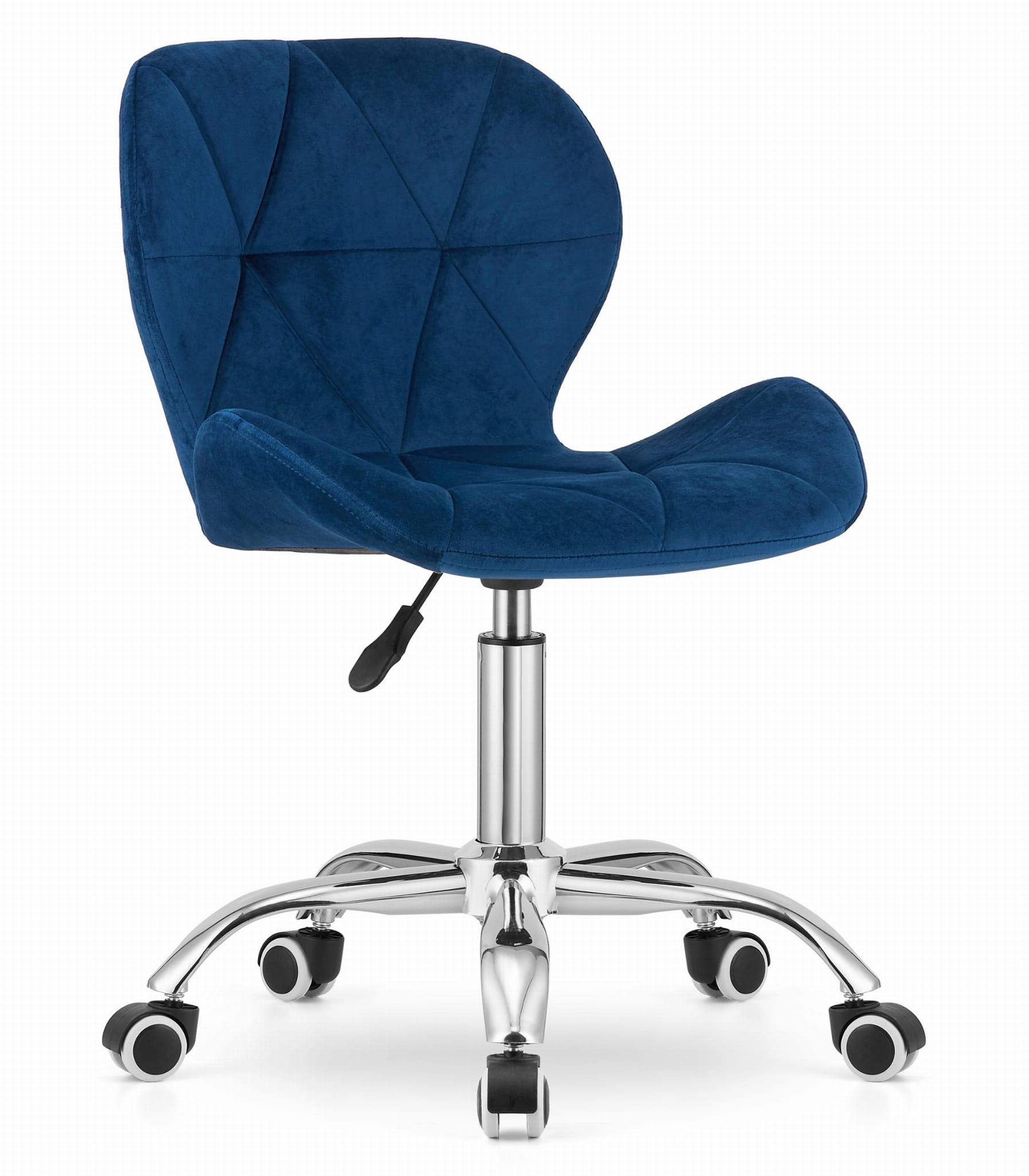 DREHSTUHL AVOLA Samt – dunkelblau - Dunkelblau, Metall (53/86/55cm)