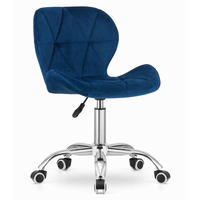 DREHSTUHL AVOLA Samt – dunkelblau - Dunkelblau, Metall (53/86/55cm)