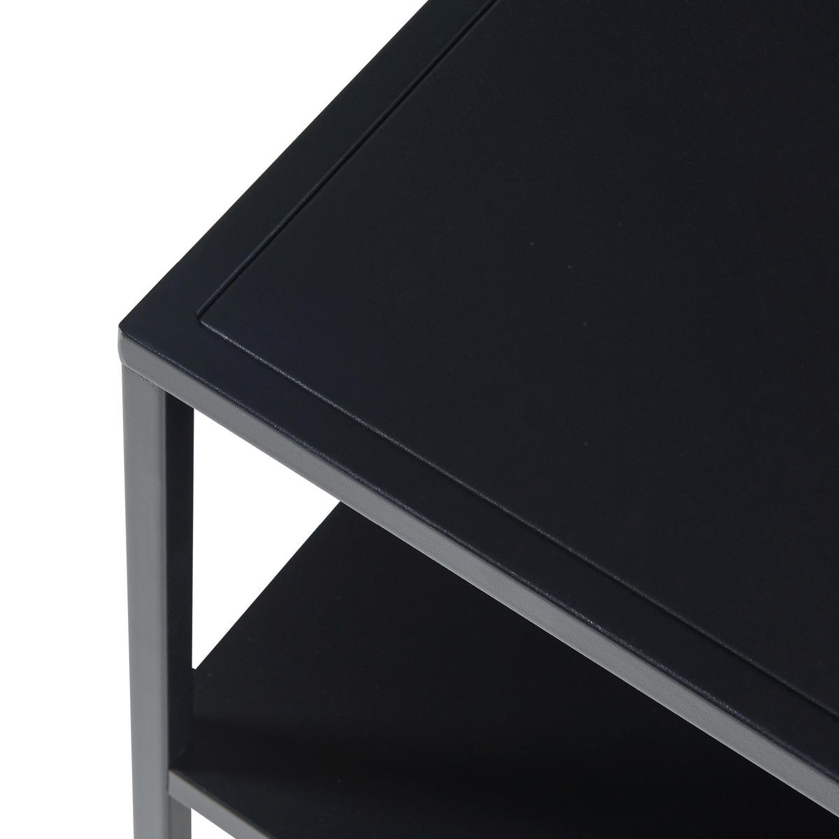 COUCHTISCH Solund 60/60/45 cm - Schwarz, Metall (60/60/45cm) - [en.casa]