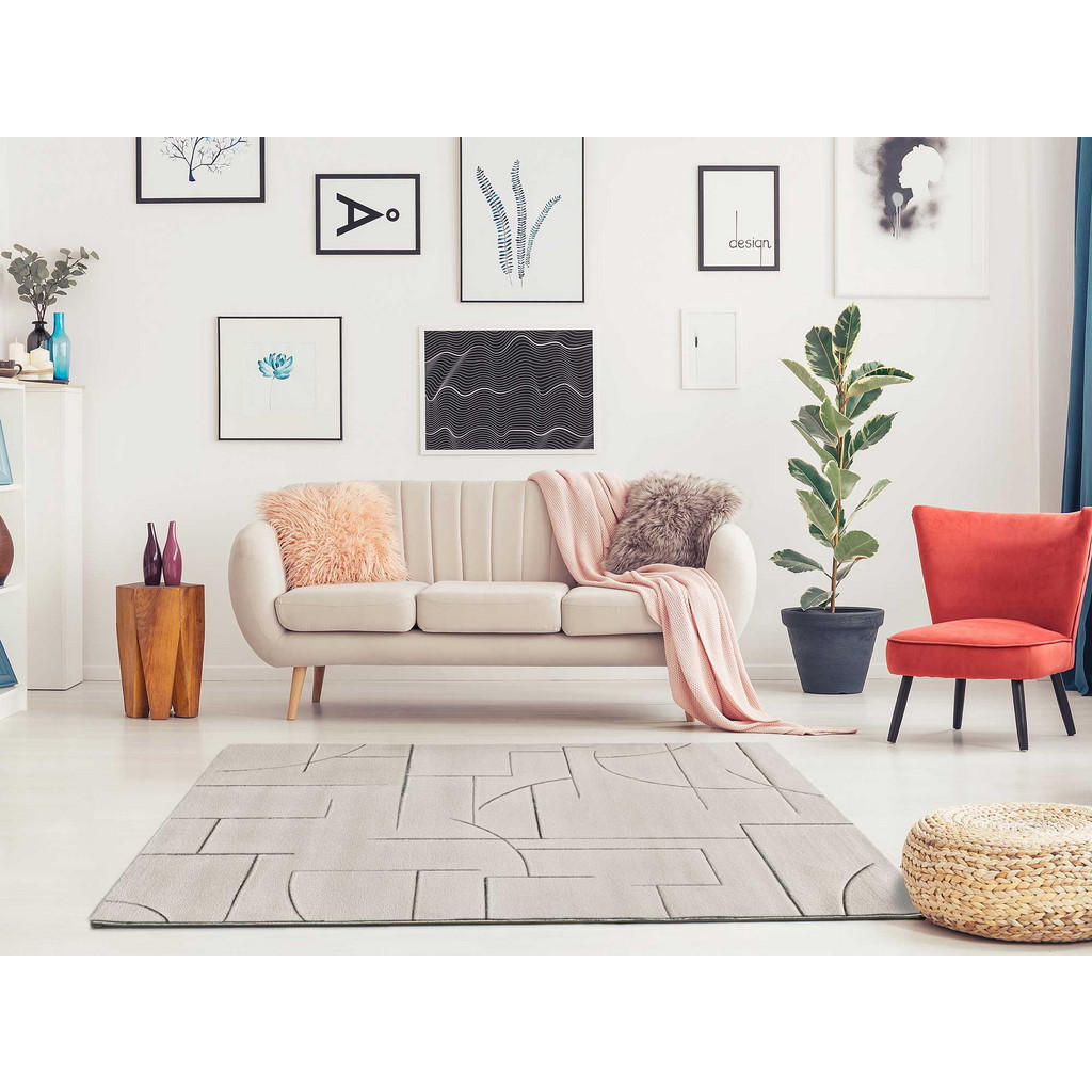 Thumbnail - Atticgo Webteppich, Creme, Textil, Abstrakt, Rechteckig, 80x150 cm, Oeko-Tex® Standard 100, in verschiedenen Größen erhä...