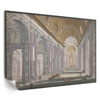 POSTER - 42x29 cm (A3) - Giovanni Battista Piranesi - Innenteil der Basilika - Grau, Textil (42/29.7/0.1cm) - TULUP