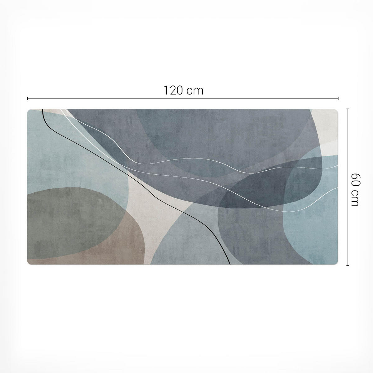 SCHREIBTISCHUNTERLAGE 120x60 cm Blau - Dunkelblau, Kunststoff (1.6/120/60cm) - Wallfluent