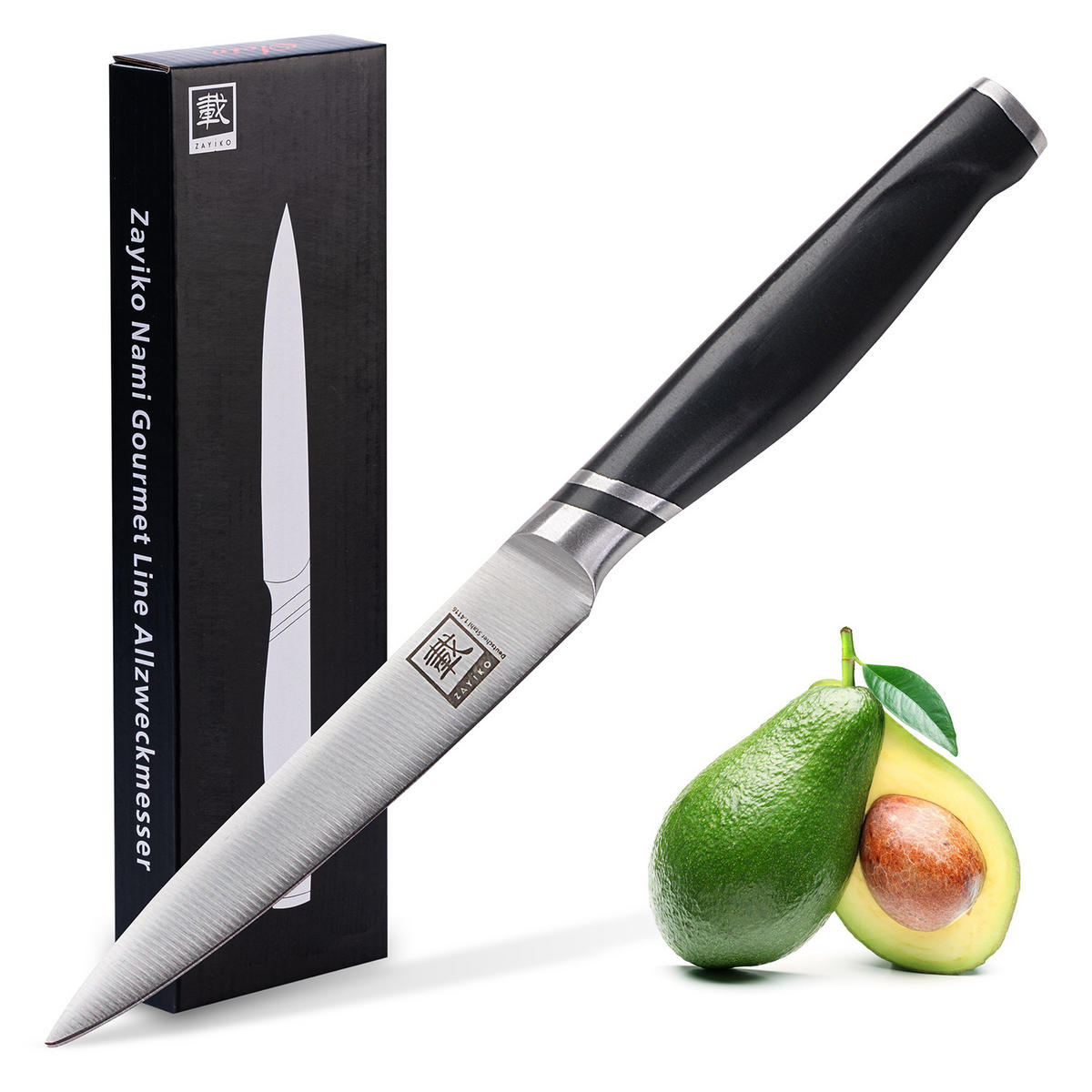 ALLZWECKMESSER 12,5 cm - Schwarz, Metall (24cm) - Zayiko