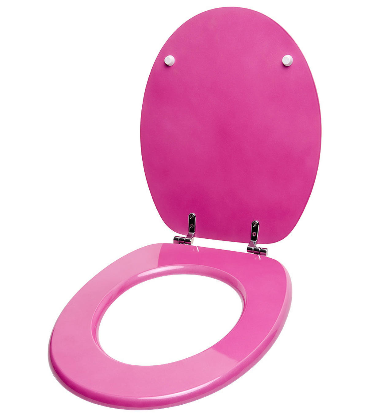 WC-SITZ Glitzer Pink - Pink, Holzwerkstoff (38/6/47cm) - Sanilo