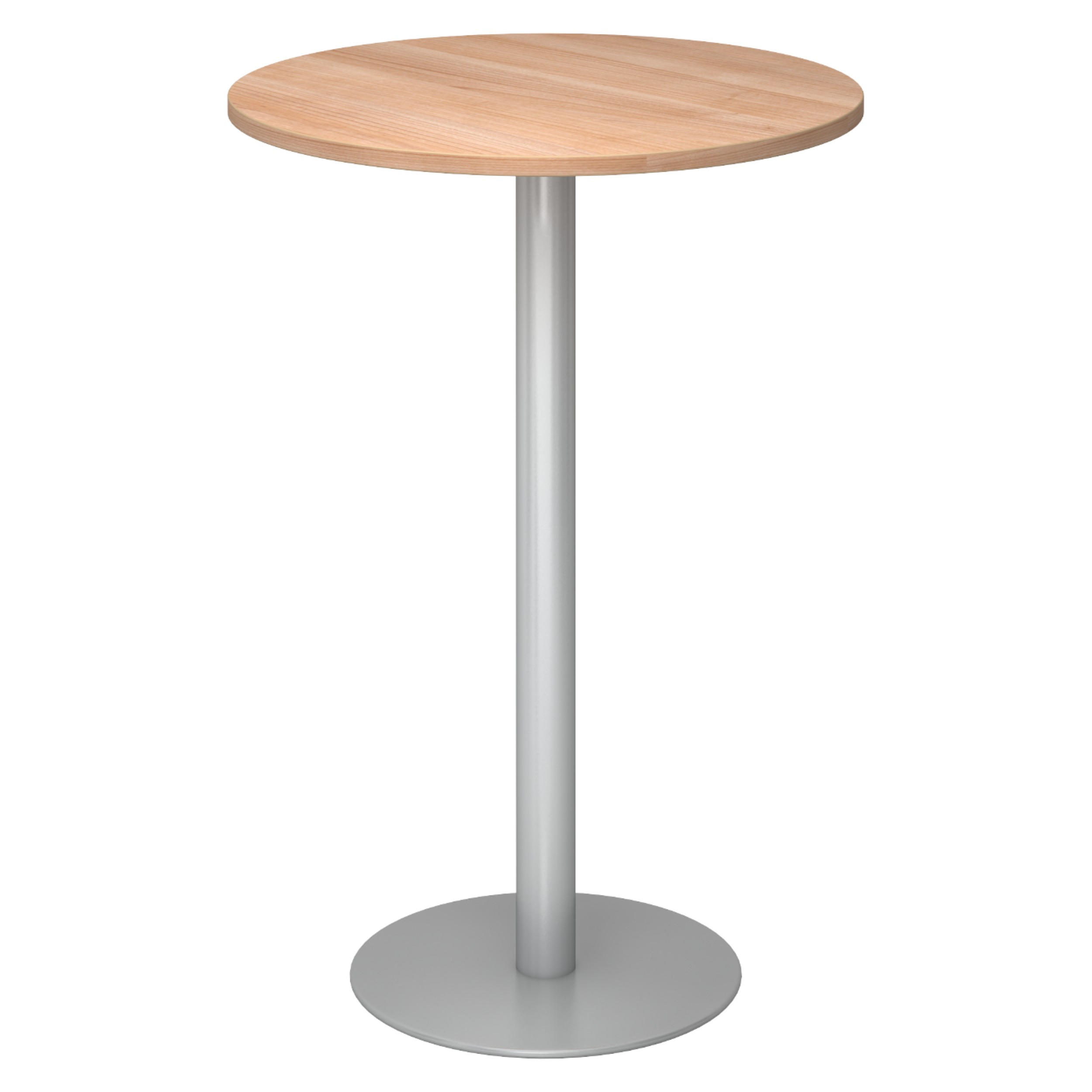 STEHTISCH rund STH 80/80/111,6 cm in Nussbaumfarben/Silberfarben - Silberfarben/Nussbaumfarben, Holzwerkstoff (80/80/111.6cm) - bümö