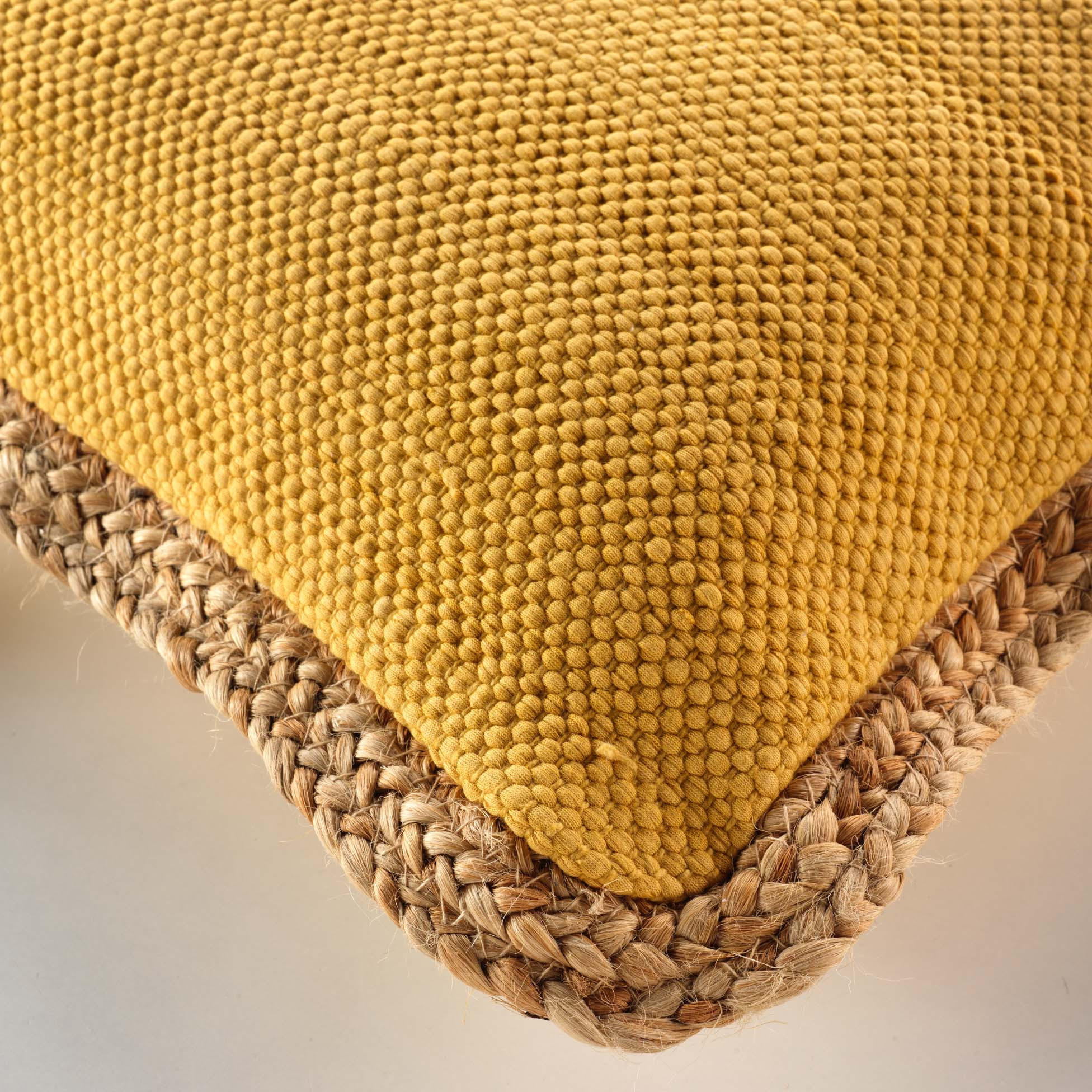 ZIERKISSEN Jute 45/45 cm - Gelb, Naturmaterialien (45/45cm) - Douceur d´intérieur