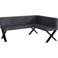 ECKBANK TONI_X - Dunkelgrau, Textil (128/168cm) - Meblini