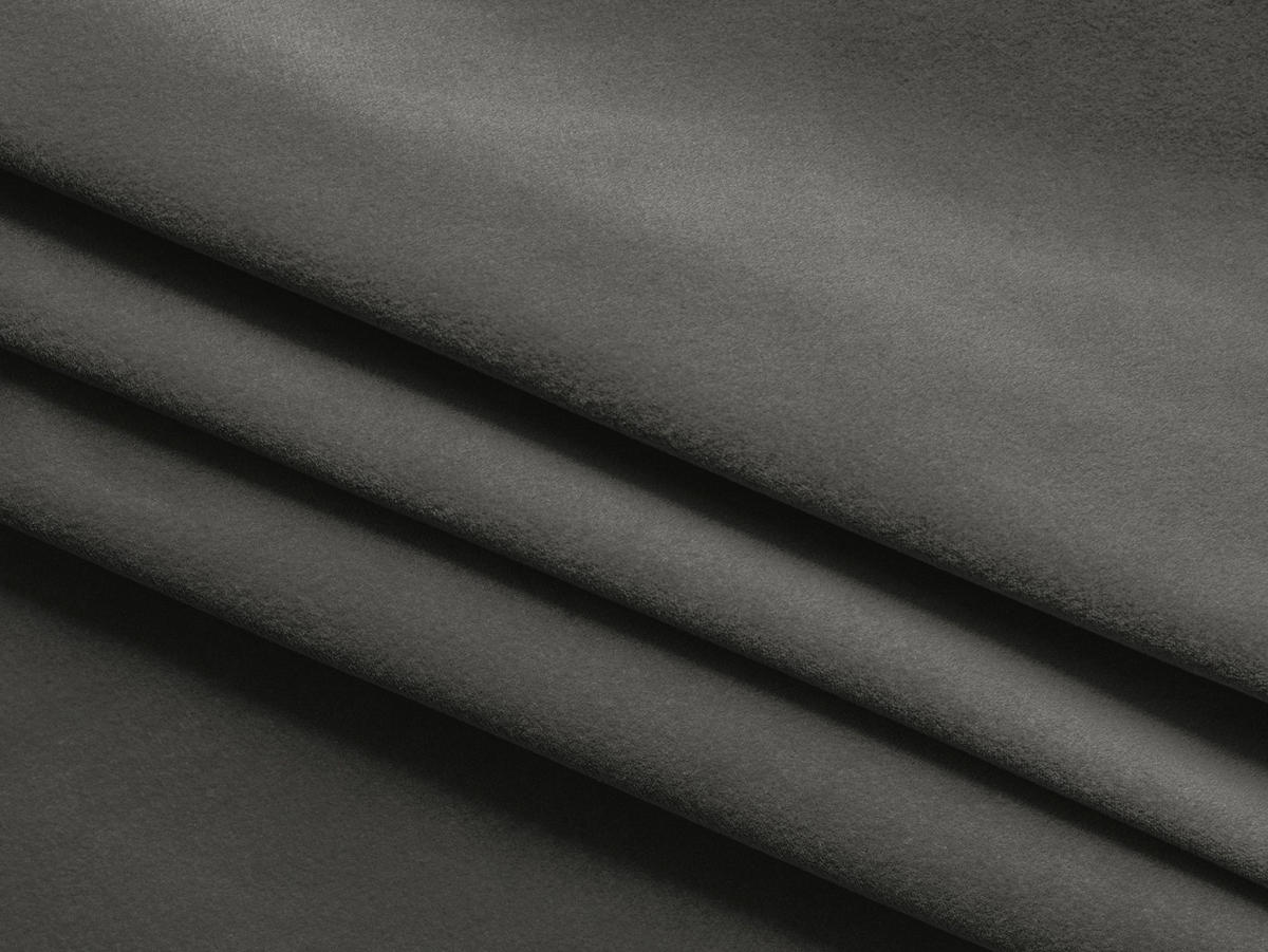 3-SITZER SOFA mit Schlaffunktion Samt Stoff Grau - Dunkelgrau/Schwarz, Textil/Metall (230/86/105cm) - Makamii