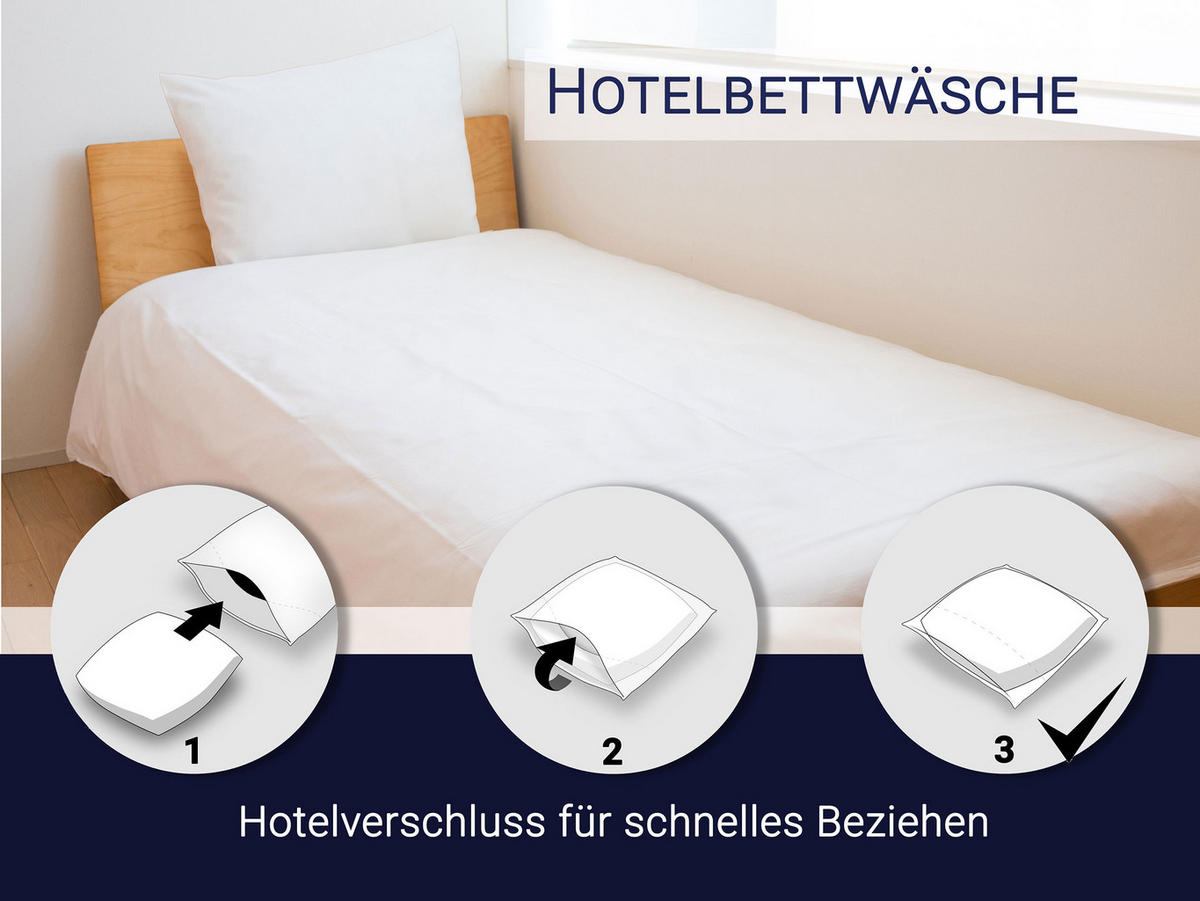 BETTWÄSCHE, 80x80+140x200 cm, 100% Baumwolle, Weiß - Weiß, Textil (140/200cm) - Zollner