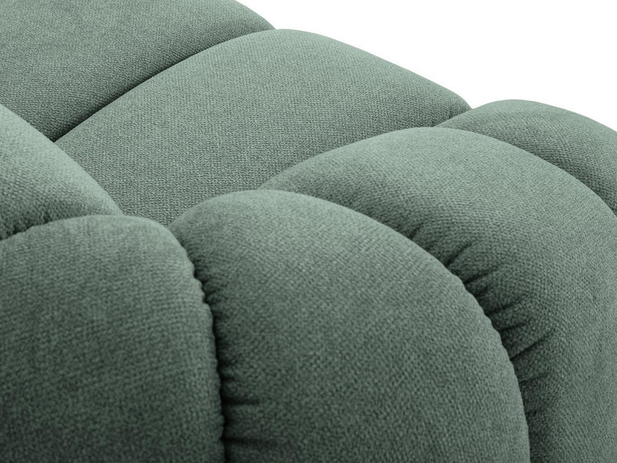 SOFA Diana aus Strukturierter Samt minze 3 Sitzplätze - Mintgrün, Textil (114/72/234cm) - Micadoni