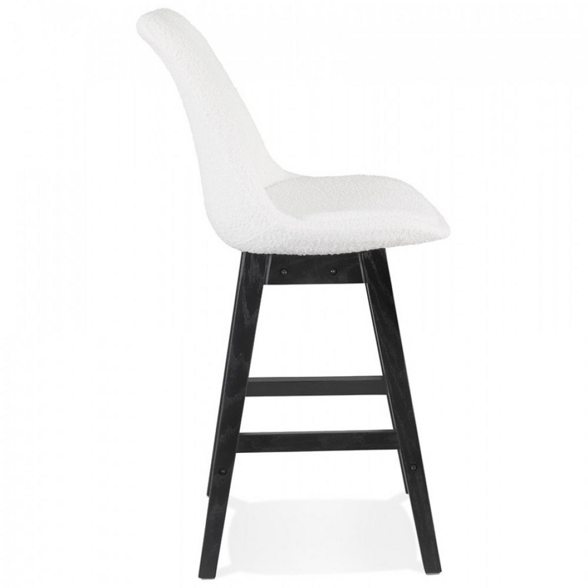 BARHOCKER Weiß 48x102x56cm - Schwarz/Weiß, Holz/Textil (48/102/56cm) - AlterEgo