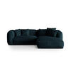 ECKSOFA modular rechts Martina aus Samt dunkel petrol 2 Sitzplätze - Petrol, Textil (176/283cm) - Micadoni